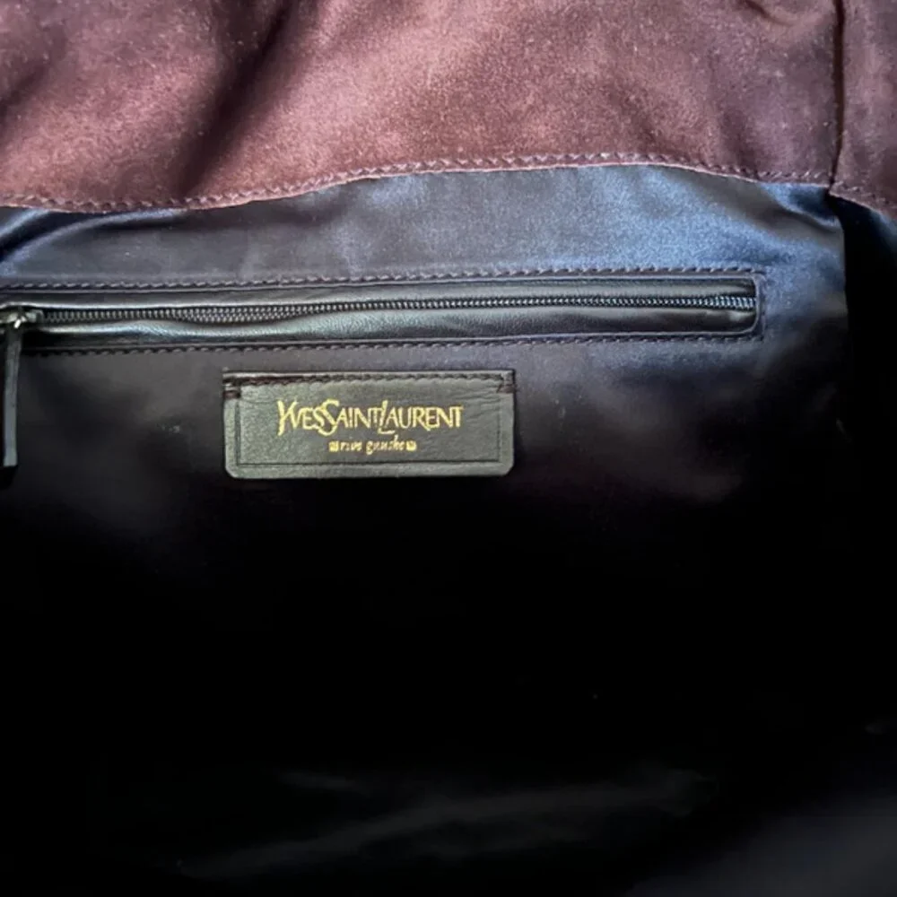 ✨ YSL Downtown Bag in Gold Goatskin Leather Excellent Condition + Dustbag & Auth - Picture 11 of 14